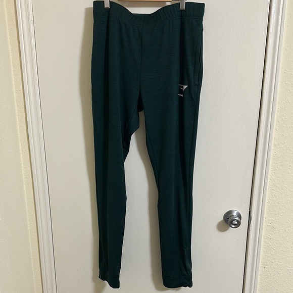 EUC Gymshark Men’s Sport Joggers Emerald Green Large - Picture 1 of 6